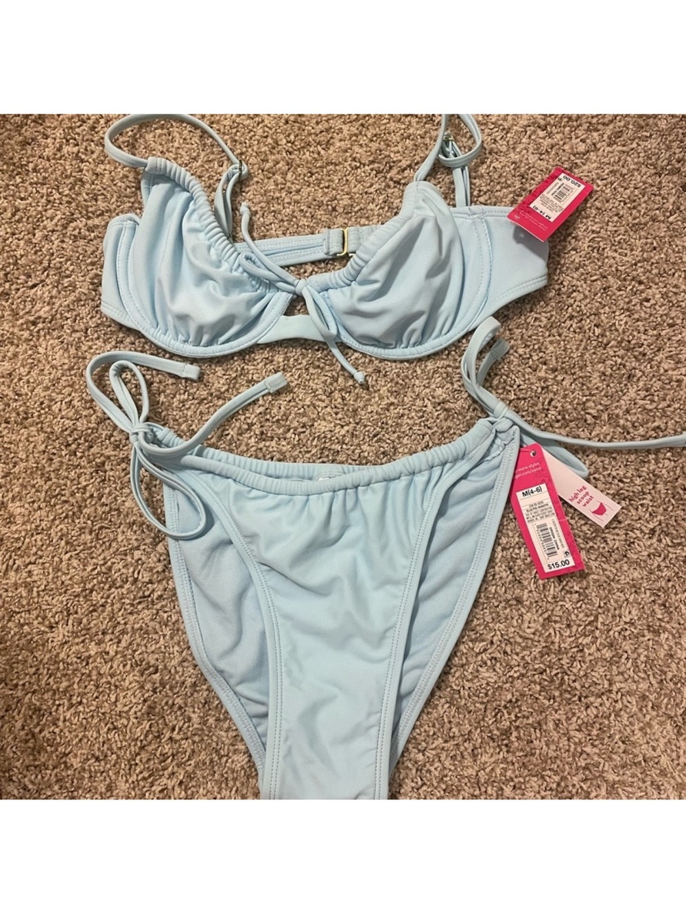 Target Light Blue Bikini Two-Piece with Tie Details